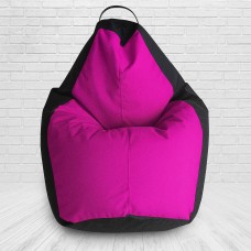 Крісло-мішок Груша Колір Чорний + Рожевий (Black + 579)